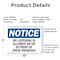 Signmission No Loitering Is Allowed On Or In Front Of OSHA Notice Sign, Plastic, 10in W x 7in L, 2PK OS-2PACK-NS-P-710-L-14688 - alternate 3